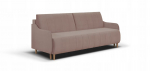 Sofa-lova BEST 3-vietė &scaron;viesiai rožinė &ndash; modernus dizainas, miegamoji funkcija, patalynės dėžė