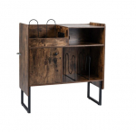 Costway patefono stovas, įkrovimo stotelė, 80x35,5x85,5 cm, ruda ir juoda
