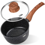 Puodas granito su stikliniu dangčiu GRANITICA WOOD 16 cm 12 l rudos spalvos Orion