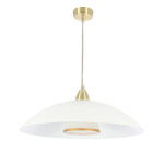 Pakabinamas &scaron;viestuvas Candellux Duetto satininio aukso stiklinis gaubtas E27 40W
