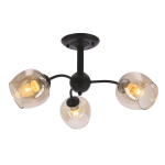 Lubų lempa Candellux Breeze 3xE27 su gintariniais stiklo gaubtais