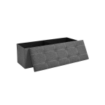 Sandėliavimo pufas 110x38x38 cm Pilkas Sulankstomas