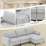 2 vietų sofa-lova su porankiais &scaron;viesiai pilka 172x78x80cm, 2 vietų sofa-lova su porankiais &scaron;viesiai pilka 172x78x80cm