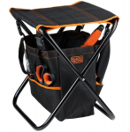 Sodo kėdė su įrankių krep&scaron;iu Black & Decker, juoda