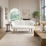 Dvivietė sofa Star, balta/ruda