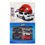 Žaislinių automobilių rinkinys Hot Wheels JLB23 Japonijos gatvės, 6 vnt., lietas metalas 1:64