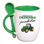 Puodelis su &scaron;auk&scaron;teliu "Ūkininko"
