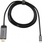 usb (3.1) &scaron;akotuvas, 1 prievadas, 49144, pilkos spalvos, kabelio ilgis 1,5 m, "verbatim", usb c ir hdmi adapteris