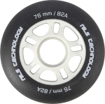 Ratukai riedučiams Nils Extreme 76x24 mm, 82A, juodi