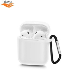 Ausinių dėklas TakeMe Ultra-Thin Soft Silicone, baltas