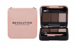 Antakių priežiūros rinkinys Makeup Revolution London Brow Sculpt Kit Medium brown 2,2 g