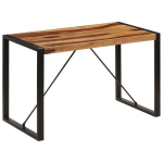 Stalas, 120x60x76 cm, rausv. dalb. medienos masyvas, Ruda