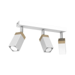 "SOLO SAWN WHITE / PATINATED WOOD" lubinis &scaron;viestuvas 3x mini GU10