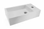 Praustuvas Wiesbaden Maria, Mažas kompozitinis praustuvas stačiakampio formos 40x22cm MARIA Solid Surface, baltas