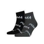 Sportinės kojinės Puma 100000954 001, juodos, unisex (2 poros): 35-38 dydis.
