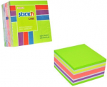 Lipnių lapelių kubas Stick&acute;N Neon Green Mix, 76x76 mm, 400 lapelių