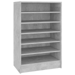 vidaXL Spintelė batams, betono pilkos spalvos, 60x35x92cm, MDP, Pilka