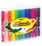 &Scaron;ilkinės kreidelės Amos Silky Twisters, 12 vnt.