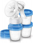 Pientraukis Philips Avent "Comfort" rankinis-mechaninis su indeliais &bdquo;VIA&ldquo; SCF330/13