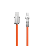 USB Kabelis Dudao 'L24AC' (180' kampu) oranžinis 'Type-C' 100cm (iki 120W)