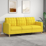 Trivietė sofa vidaXL, 180cm, geltona