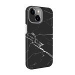 Evelatus iPhone 15 Premium silikono dėklas su spausdintu dizainu Juodas
