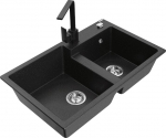 Granitinė virtuvinė plautuvė Mexen juoda 5905315021205