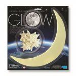 Sienų apdaila - 4M - KIDZ LABS - Mėnulis ir &scaron;viečiančios žvaigždės - Geltona - Vaikas - Mi&scaron;rus