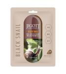 Lak&scaron;tinė veido kaukė su sraigių mucinu Jigott Black Snail Real Ampoule, 5x27 ml