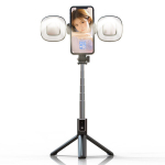 Asmenukių lazda ("Selfie sticks") iLike Universal SELFIE MINI RANKENA BLUETOOTH NUOTOLINIO VALDYMO LED ŽIBINTAI Juodi