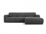 Keturvietė de&scaron;ininė sofa Windsor & Co Lola, 250x170x72 cm, tamsiai pilka
