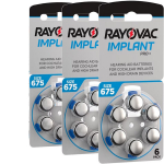 Rayovac Implant Pro+ 675, PR44 baterijos kochleariniams implantams, 18 vnt.