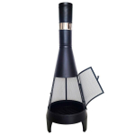 Židinys Limousin Chiminea, 126x45x45cm, juodas