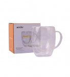 Winder dvigubo stiklo puodelis su rankenėle Coffee, 350 ml