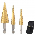 Kūginis pakopinis grąžtas, 3 vnt., 3-20mm G204