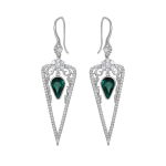 Auksuoti auskarai su Swarovski kristalais