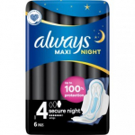 Higieniniai paketai Always Maxi Secure Night 4, 6 vnt