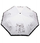 Moteri&scaron;kas automatinis skėtis "Parisian woman", Parasol, baltos ir juodos spalvos