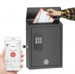 Pa&scaron;to dėžutė su elektronine spyna 37x10x26cm, juoda