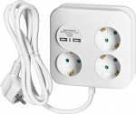 Kvadratinė el. juosta su 2 Usb, 3 Schuko lizdais, 1.4m