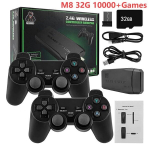 M8/M8 PLUS vaizdo žaidimų konsolė 4K HD 2.4G belaidis valdiklis TV Game Stick 20000+Games Retro delninis žaidimų grotuvas, skirtas PS1/FC/GBA