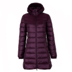 (8xL-violetinė)NewBang Plus 8XL 7XL Moteri&scaron;ki paltai Ilga žieminė skrybėlė Nuimama pūkinė striukė Itin lengva pūkinė striukė Moteri&scaron;kas &scaron;iltas paltas su gobtuvu, 8XL