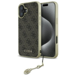 Guess 4G kolekcijos dėklas iPhone 16&ldquo; &ndash; rudos spalvos