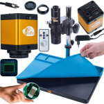 Mikroskopo rinkinys Rosfix Earth Pro MCEP-0.5X &ndash; HDMI kamera 12MP, Didinimas 7&ndash;45x, Silikoninis kilimėlis 380x260mm