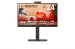 Monitorius LG 24BA850-B IPS Monitorius 23.8" FHD, 100Hz, Juodas, Garsiakalbiai, Kamera, USB Hub, VESA, Auk&scaron;čio Reguliavimas