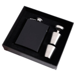 Glasses, cups, jugs,Hip Flask Gift Set,Hip Flasks for Liquor for Men with Black Leather Cover,Black