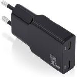 Įkroviklis ne&scaron;iojamam kompiuteriui Kroviklis - AISENS - Ultra Plonas 30W - 2x USB-C - GaN Technologija - QC4.0