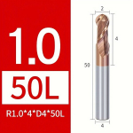 Rutulinis medžio drožybos pjovimo antgalis, R1,0*4*D4*50