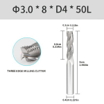 Plieninis mechaninių įrankių rinkinys, 3*D4*50L