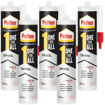 5x "Pattex One4All Crystal" 290 g montavimo klijai
